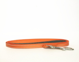06058 Orange Grey Reflective Pet Leash 