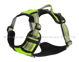 Sporty Reflective Dog Safety Harness_Green