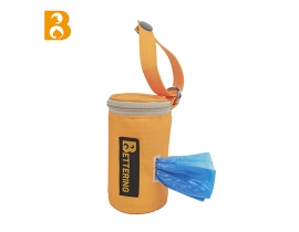 2023 Waste Bag Dispenser Dog Poop Bag Holder with Zippered Portable Dog Poop Bag Holder