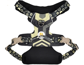 300d Waterproof Polyester Printed Green Fashion Pet Dog Harness