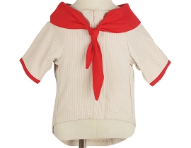 Pet Dog Clothes Vivid Red Cute Dog Navy Uniform Clothing
