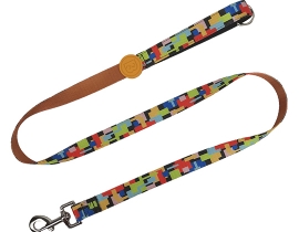 Fashion Pet Leads Colorful Modern Art Printing Polyester Dog Leash
