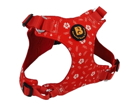 New Customized Dog Harness Low MOQ Dog Harness Red Brethable Pet Dog Harness