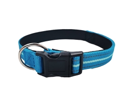 Purple Refelctive Dog Collar Customized Polyester Dog Collar Adjustable Light Breathable Durable Dog Collar